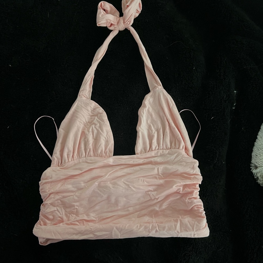 Edikted Pink Halter Tank Top
